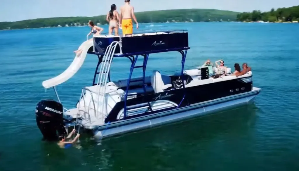 Pontoon Boat with slides