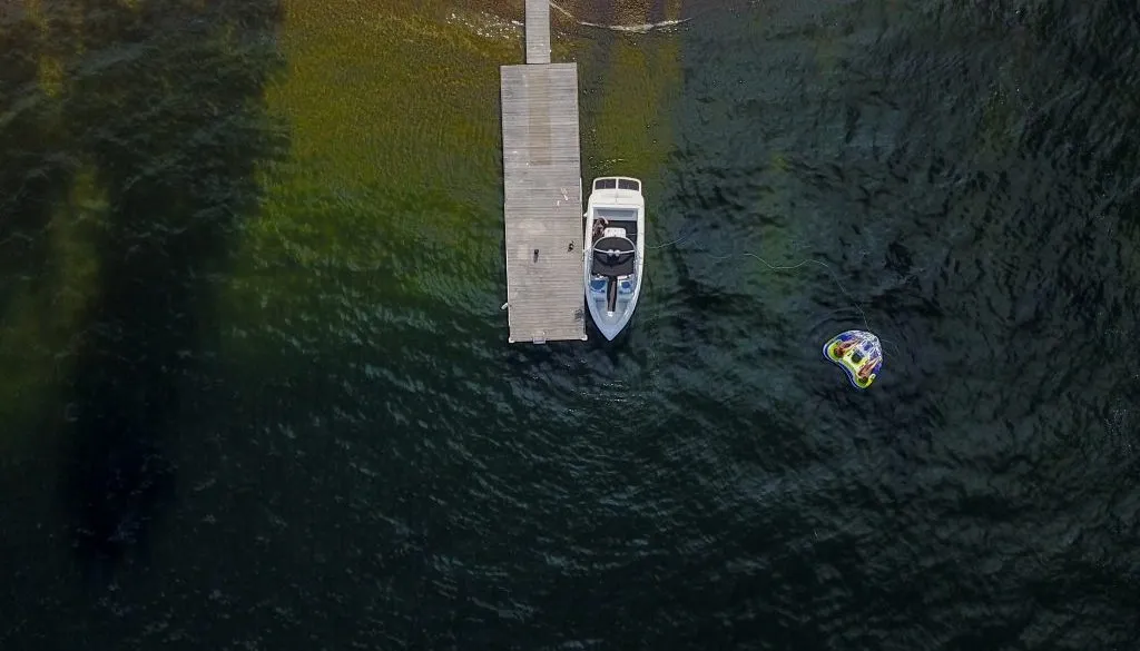 Big White Bass Boat