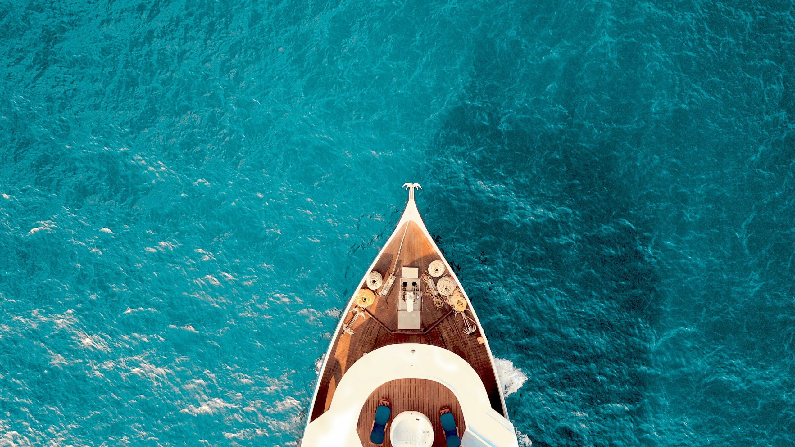 Bass Boat and blue sea