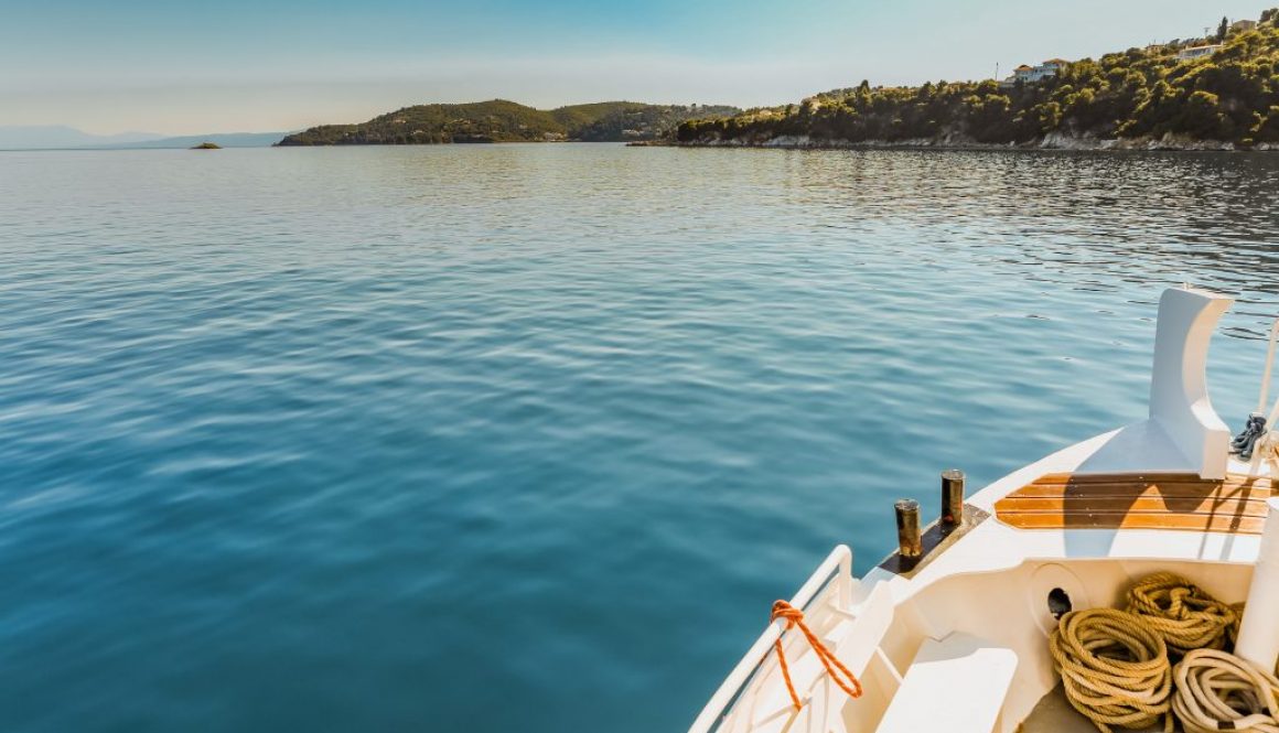 White boat with seat