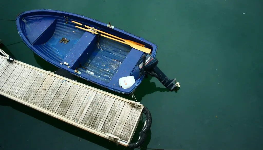 Blue bass boat