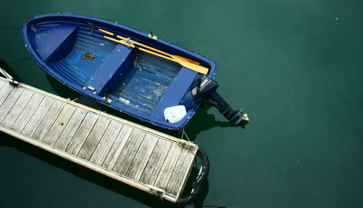 Blue bass boat